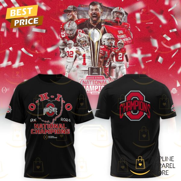 Ohio State Buckeyes 9x 2024 National Champions 3D T-Shirt