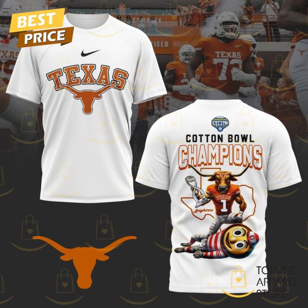 Texas Longhorns Cotton Bowl Champions 3D T-Shirt