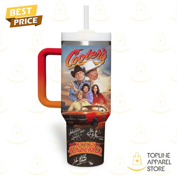 Personalized The Dukes Of Hazzard Signature Tumbler With Handle And Straw