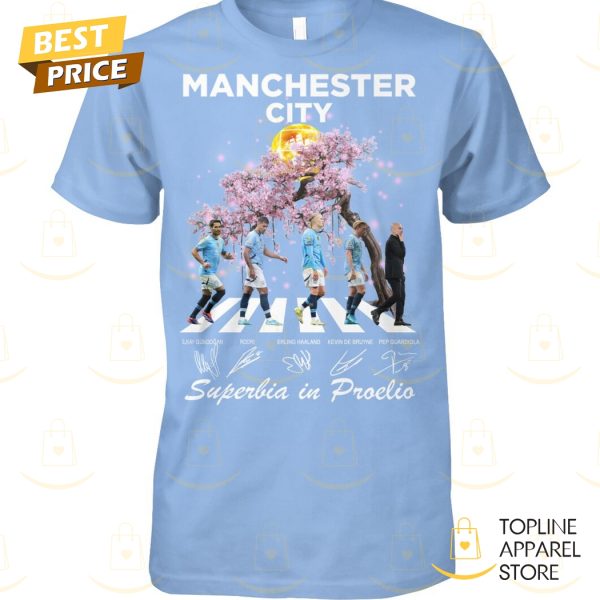 Manchester City Superbia In Proelio Signature Unisex T-Shirt