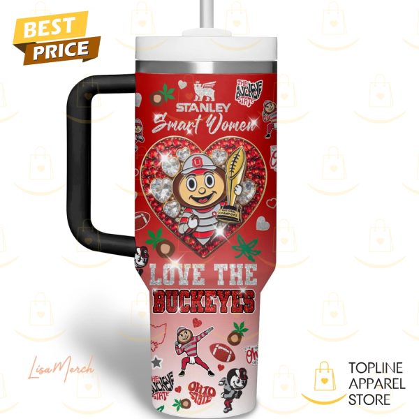 Ohio State Buckeyes – Love The Buckeyes Tumbler With Handle And Straw