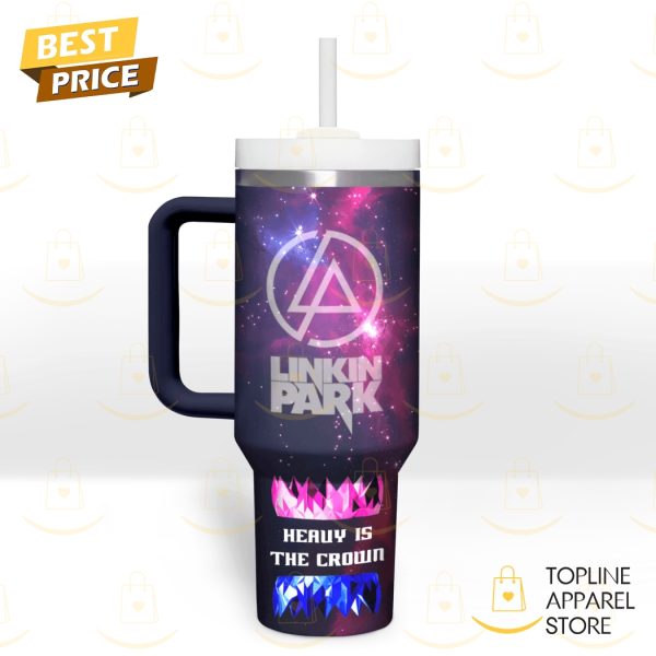 Linkin Park Heavy Is The Crown Tumbler With Handle And Straw