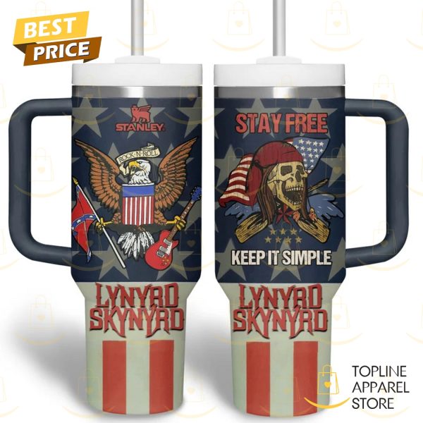 Lynyrd Skynyrd Keep It Simple Tumbler With Handle And Straw