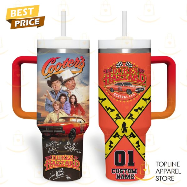 Personalized The Dukes Of Hazzard Signature Tumbler With Handle And Straw