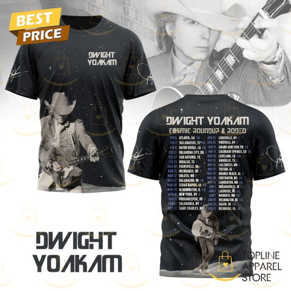 Dwight Yoakam Cosmic Roundup & Rodeo Signature 3D T-Shirt