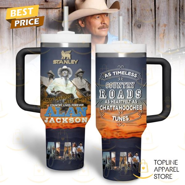 Personalized Alan Jackson Livin On Love Buyin One Time Tumbler With Handle And Straw