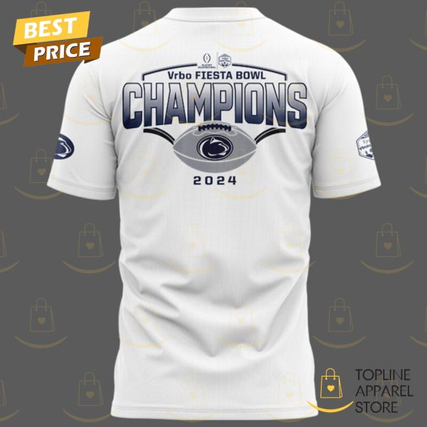 Fiesta Bowl Champions Penn State Nittany Lions 2024 3D T-Shirt – White