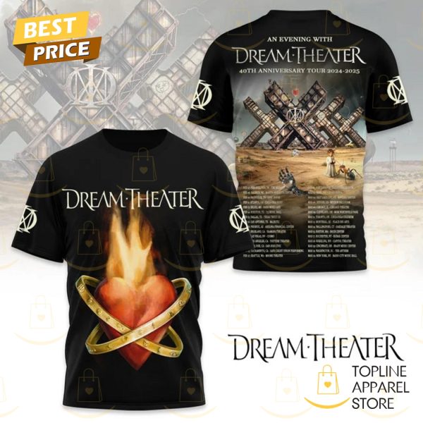 An Evening With Dream Theater – 40th Anniversary Tour 2024-2025 3D T-Shirt