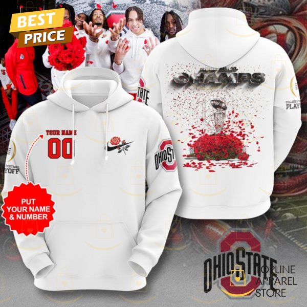 Personalized Ohio State Buckeyes Football Rose Bowl Champs Hoodie