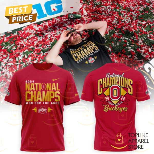 National Champions 2024 College Football Playoff Ohio State Buckeyes 3D T-Shirt