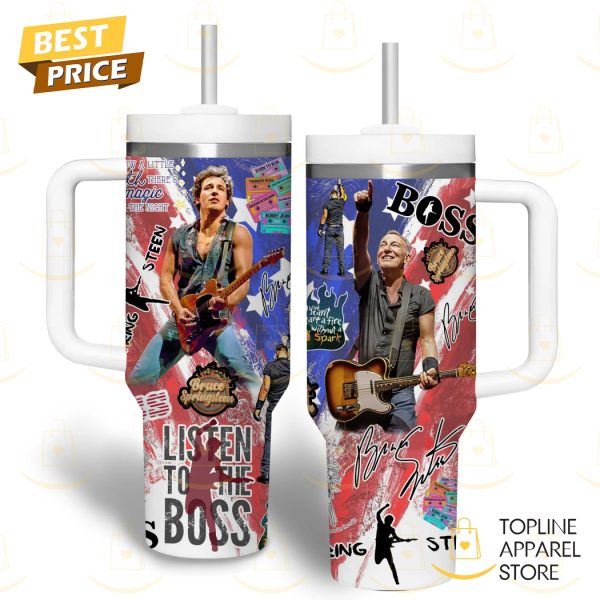 Bruce Springsteen – Listen To The Boss Tumbler With Handle And Straw