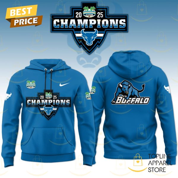 Buffalo Bulls Football Buhamas Bowl Champions 2025 Hoodie – Blue