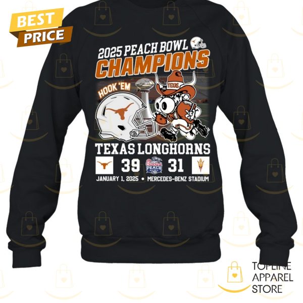 2025 Peach Bowl Champions Texas Longhorns Unisex T-Shirt