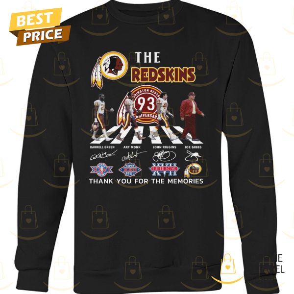 The Redskins – Washington Commanders  93 Anniversary Signature Thank You For The Memories Unisex T-Shirt