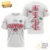 Champions Ohio State Buckeyes 2024 3D T-Shirt – Black