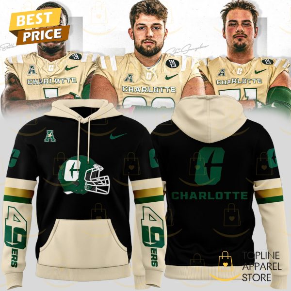 Charlotte 49ers Football Logo Design Hoodie