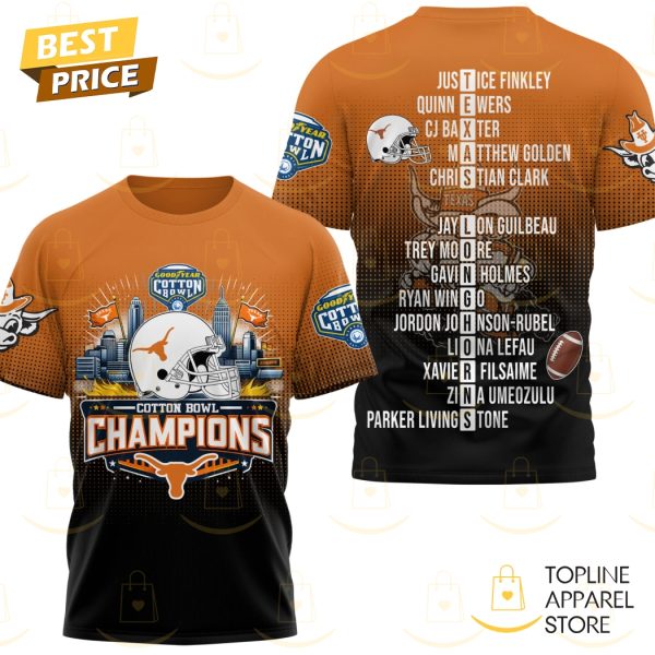 Cotton Bowl Champions Texas Longhorns 3D T-Shirt