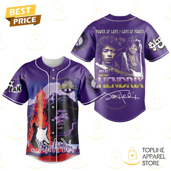 Jimi Hendrix Power Of Love Baseball Jersey