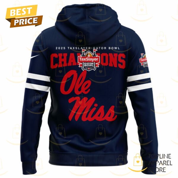 2025 Taxslayer Gator Bowl Champions Ole Miss Rebels Football Hoodie