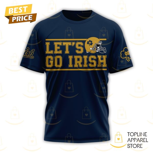 Notre Dame Fighting Irish – Lets Go Irish 3D T-Shirt