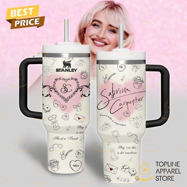 Sabrina Carpenter Short N Sweet Tumbler With Handle And Straw