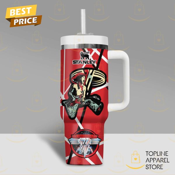 Van Halen Logo Design Tumbler With Handle And Straw