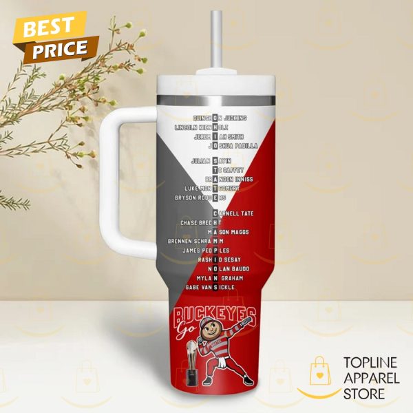 2025 Ohio State Buckeyes Champions – Go Buckeyes Tumbler With Handle And Straw