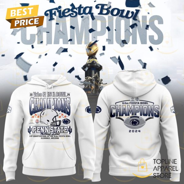 Fiesta Bowl Champions Penn State Nittany Lions 2024 Hoodie – White