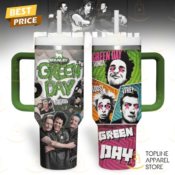 Personalized Green Day Wake Me Up When September Ends Tumbler With Handle And Straw