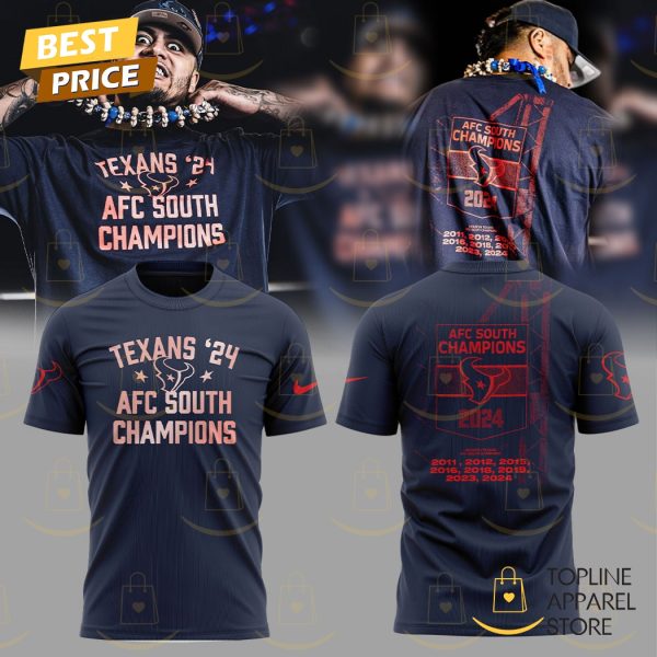 Houston Texans AFC South Champions 3D T-Shirt