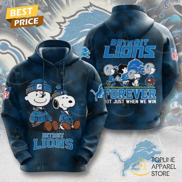 Peanuts x Detroit Lions Forever Not Just When We Win Hoodie