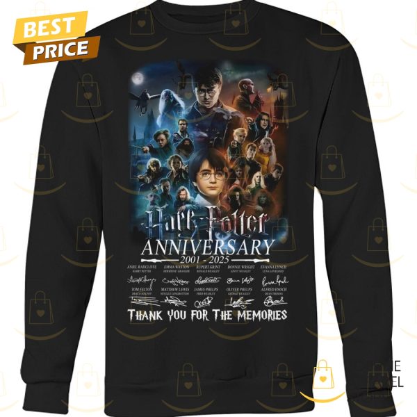 Harry Potter Anniversary 2001-2025 Signature Thank You For The Memories Unisex T-Shirt