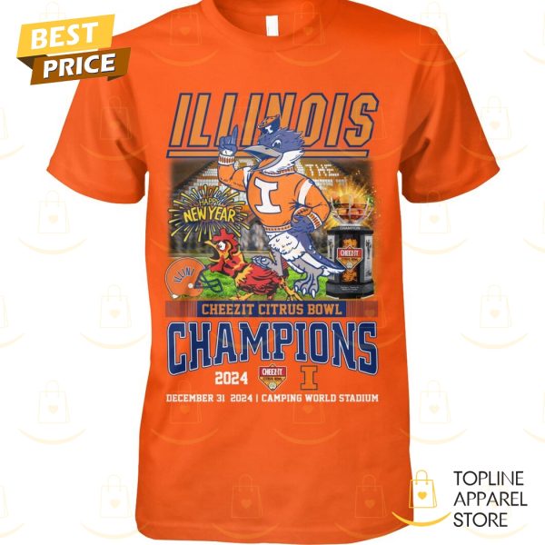 Illinois Fighting Illini Cheezit Citrus Bowl Champions 2024 Unisex T-Shirt