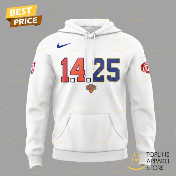 1.4.25 New York Knicks Basketball Hoodie – White