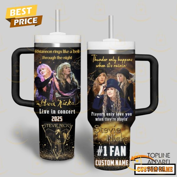 Personalized Stevie Nicks Live Concert 2025 Tumbler With Handle And Straw