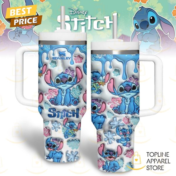 Stitch Tumbler With Handle And Straw