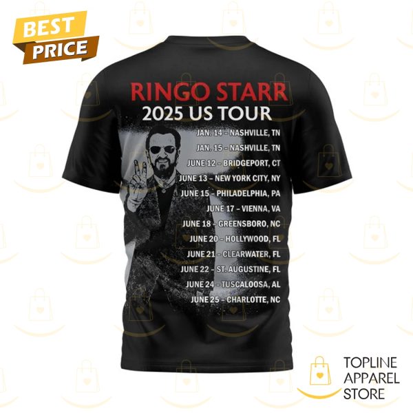 Ringo Starr 2025 Us Tour Signature 3D T-Shirt