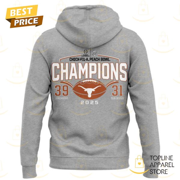 Texas Longhorns College Football Playoff 2025 Peach Bowl Champions Hoodie