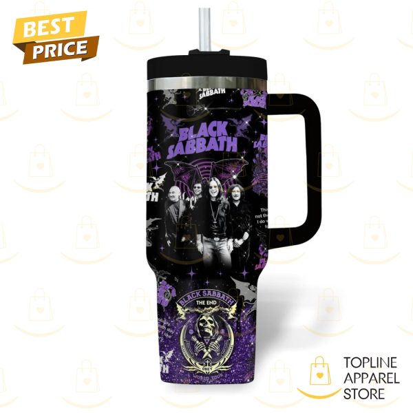 Black Sabbath I Like My Coffee Like My Sabbath Tumbler With Handle And Straw