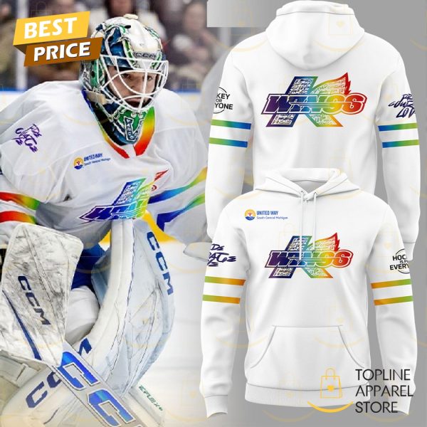 Kalamazoo Wings Uniform Tonight Rainbow Ice Hoodie