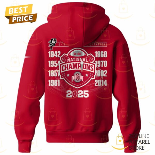 NCAA College Football National Champions 2025 Ohio State Buckeyes Hoodie