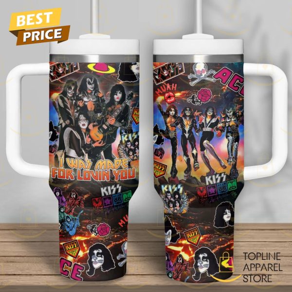 KISS – I Was Made For Lovin You Tumbler With Handle And Straw