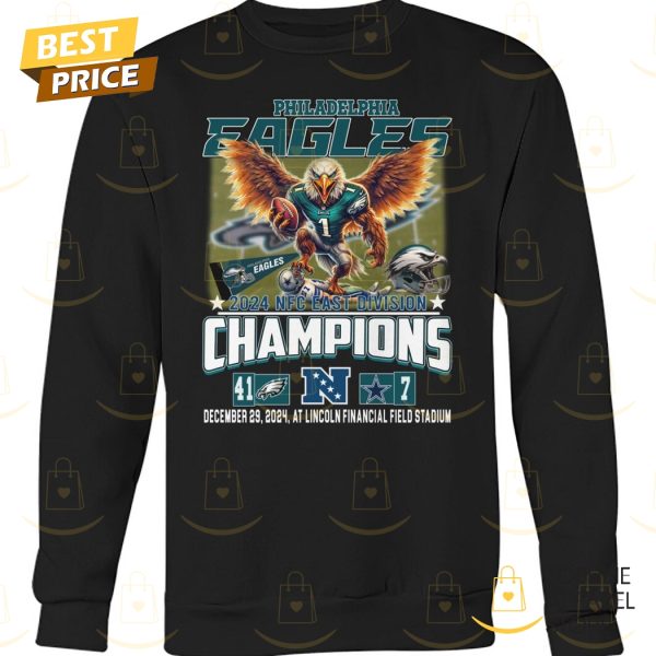 Philadelphia Eagles 2024 NFC East Division Champions Unisex T-Shirt