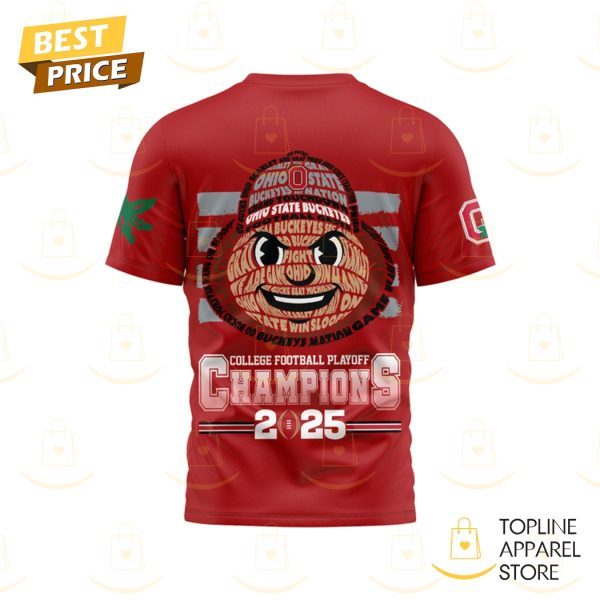 Title National Championship Bound 2025 College Football Playoff Champions Ohio State Buckeyes 3D T-Shirt