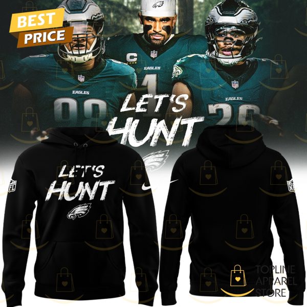 Lets Hunt Philadelphia Eagles Football Hoodie – Black