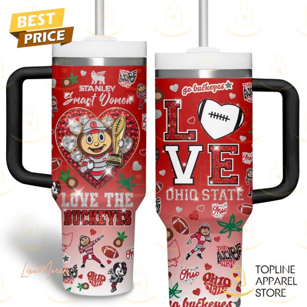 Ohio State Buckeyes – Love The Buckeyes Tumbler With Handle And Straw