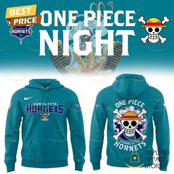 Charlotte Hornets Basketball x One Piece Night Hoodie