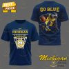 Michigan Wolverines Basketball Go Blue 3D T-Shirt – Black