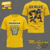 Michigan Wolverines Basketball Go Blue 3D T-Shirt – Blue