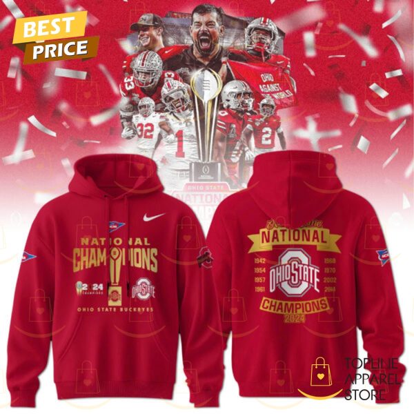 National Champions 2024 College Football Playoff Ohio State Buckeyes Nine – Time Hoodie